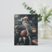 SANTA CLAUS AUF DER KRAFTFAHRRADPOSTKARTE POSTKARTE (Stehend Vorderseite)