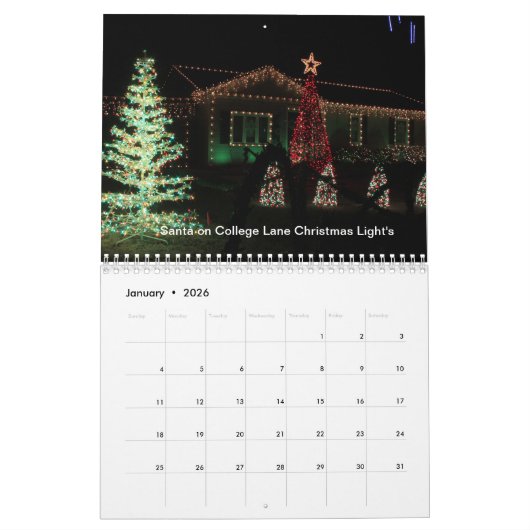 Santa Claus auf der Uni Lane Kalender (Jan 2026)