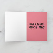 SANTA CLAUS AUF MOTORRADCHRISTMAS-KARTE KARTE (Innenseite)