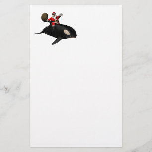 Santa Claus auf Orca Briefpapier