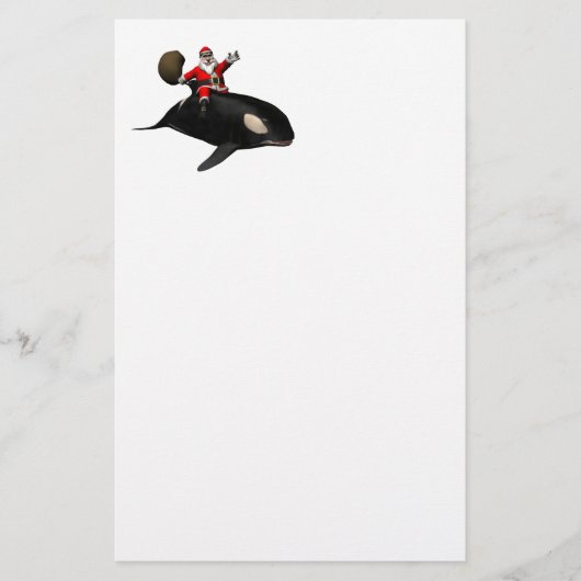 Santa Claus auf Orca Briefpapier (Vorderseite)