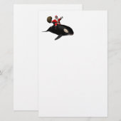 Santa Claus auf Orca Briefpapier (Vorne/Hinten)