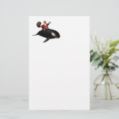 Santa Claus auf Orca Briefpapier (Stehend Vorderseite)