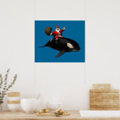 Santa Claus auf Orca Poster (Küche)