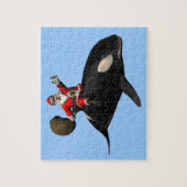 Santa Claus auf Orca Puzzle (Vertikal)