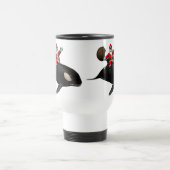 Santa Claus auf Orca Reisebecher (Mittel)