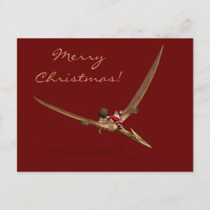 Santa Claus auf Quetzalcoatlus Feiertagspostkarte