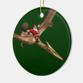 Santa Claus auf Quetzalcoatlus Keramik Ornament (Links)