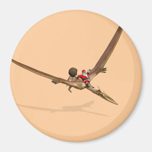 Santa Claus auf Quetzalcoatlus Magnet