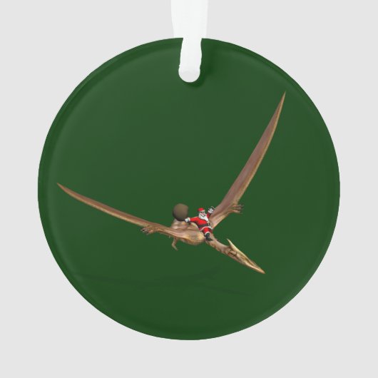 Santa Claus auf Quetzalcoatlus Ornament (Rückseite)