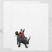 Santa Claus auf Rhino Rhinoceros (Vorne/Hinten)