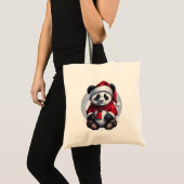 Santa Claus Baby Panda | Weihnachten Tragetasche (Vorderseite (Produkt))
