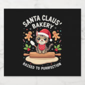 Santa Claus Bäckerei geknetet Purfection Christma Schaumweinetikett (Einzelnes Label)