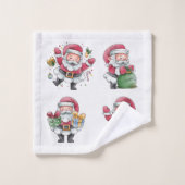 Santa Claus Badhandtuch Set (Waschlappen)