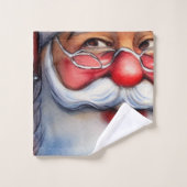Santa Claus Badhandtuch Set (Waschlappen)