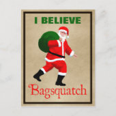 Santa Claus - Bagsquatch Feiertagspostkarte (Vorderseite)