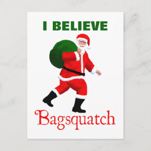 Santa Claus - Bagsquatch Feiertagspostkarte