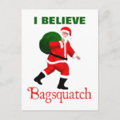 Santa Claus - Bagsquatch Feiertagspostkarte (Vorderseite)