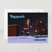 Santa Claus - Bagsquatch Feiertagspostkarte (Vorne/Hinten)