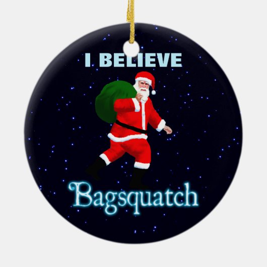 Santa Claus - Bagsquatch Keramikornament (Hinten)