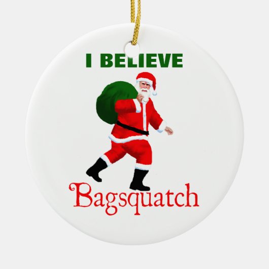 Santa Claus - Bagsquatch Keramikornament (Vorne)