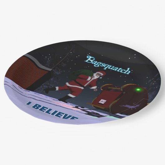 Santa Claus - Bagsquatch Pappteller (Schrägansicht)