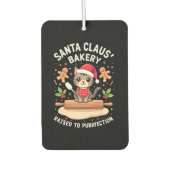 Santa Claus Bakery Kneaded To Purrfection Christma Autolufterfrischer (Vorderseite)