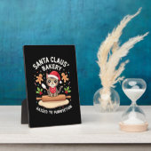 Santa Claus Bakery Kneaded To Purrfection Christma Fotoplatte (Seite)