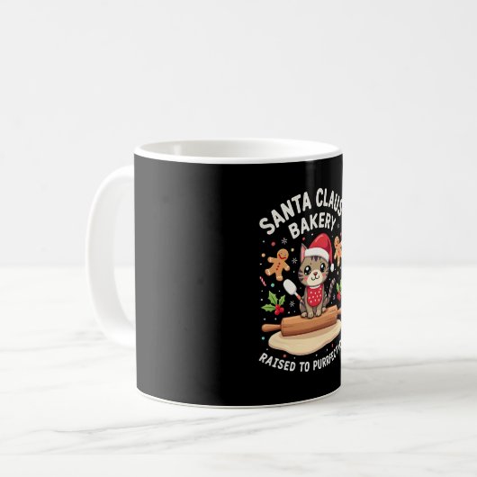 Santa Claus Bakery Kneaded To Purrfection Christma Kaffeetasse (Vorderseite Links)