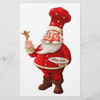Santa Claus Bakes Gingerbread Männer