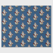 Santa Claus Banjo Geschenkpapier (Flach)