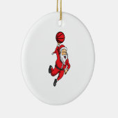 Santa Claus Basketball Basketballer Weihnachten Keramik Ornament (Rechts)