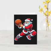 Santa Claus Basketball Karte (Gelbe Blume)