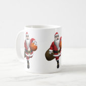 Santa Claus Basketball-Spieler Kaffeetasse (Vorderseite Links)