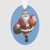 Santa Claus Basketball-Spieler Ornament (Vorderseite)