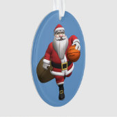 Santa Claus Basketball-Spieler Ornament (Vorderseite)