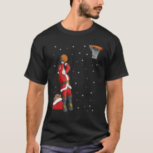Santa Claus Basketball Weihnachtsjumper T-Shirt