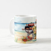 Santa Claus Beach GRILLEN Kaffee Tasse - Spaß trop (Vorderseite Links)