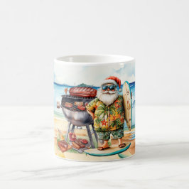 Santa Claus Beach GRILLEN Kaffee Tasse - Spaß trop