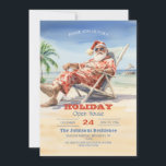 Santa Claus Beach Watercolor Einladung<br><div class="desc">Santa Claus lustig zeichnend , Cartoon Aquarellbild , Drink Cocktail Sonne Sommer , Vater fröhlicher festlicher Stuhl , Resort glücklicher Sand fröhlich,  Meer Weihnachten Urlaub , Mann xmas tropische , Strandsanta Claus</div>