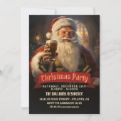Santa Claus Beer Einladung (Vorderseite)