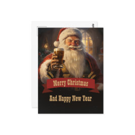 Santa Claus Beer Postkarte