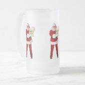 Santa Claus Beer Stein Mattglas Bierglas (Vorderseite Links)