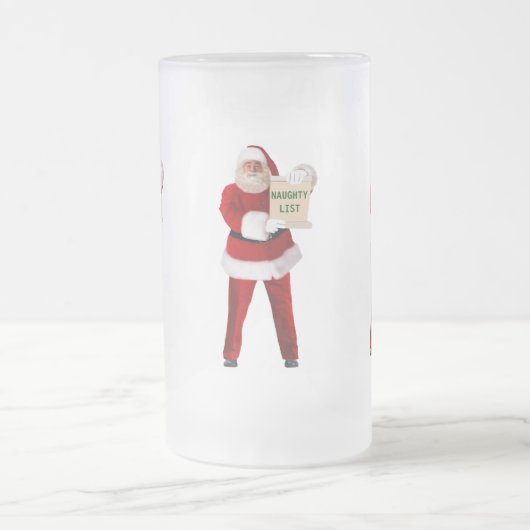 Santa Claus Beer Stein Mattglas Bierglas (Mittel)