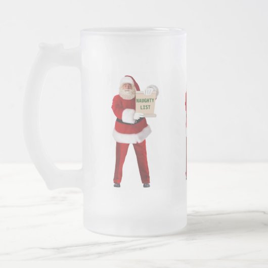 Santa Claus Beer Stein Mattglas Bierglas (Links)
