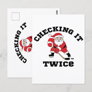 Santa Claus beim Kontrollieren Postkarte