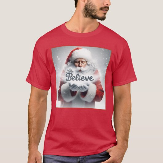 Santa Claus BELIEVE T-Shirt (Vorderseite)
