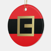 Santa Claus Belt Christmas  Keramik Ornament (Links)