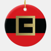 Santa Claus Belt Christmas  Keramik Ornament (Hinten)