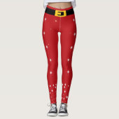 Santa Claus Belt Holiday Leggings (Vorderseite)